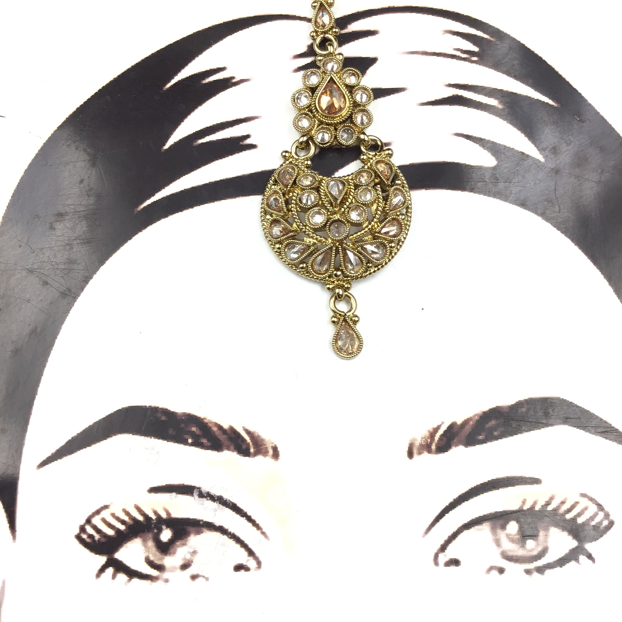 Antique Maang Tikka 1920-5985 - Dazzles Jewellery