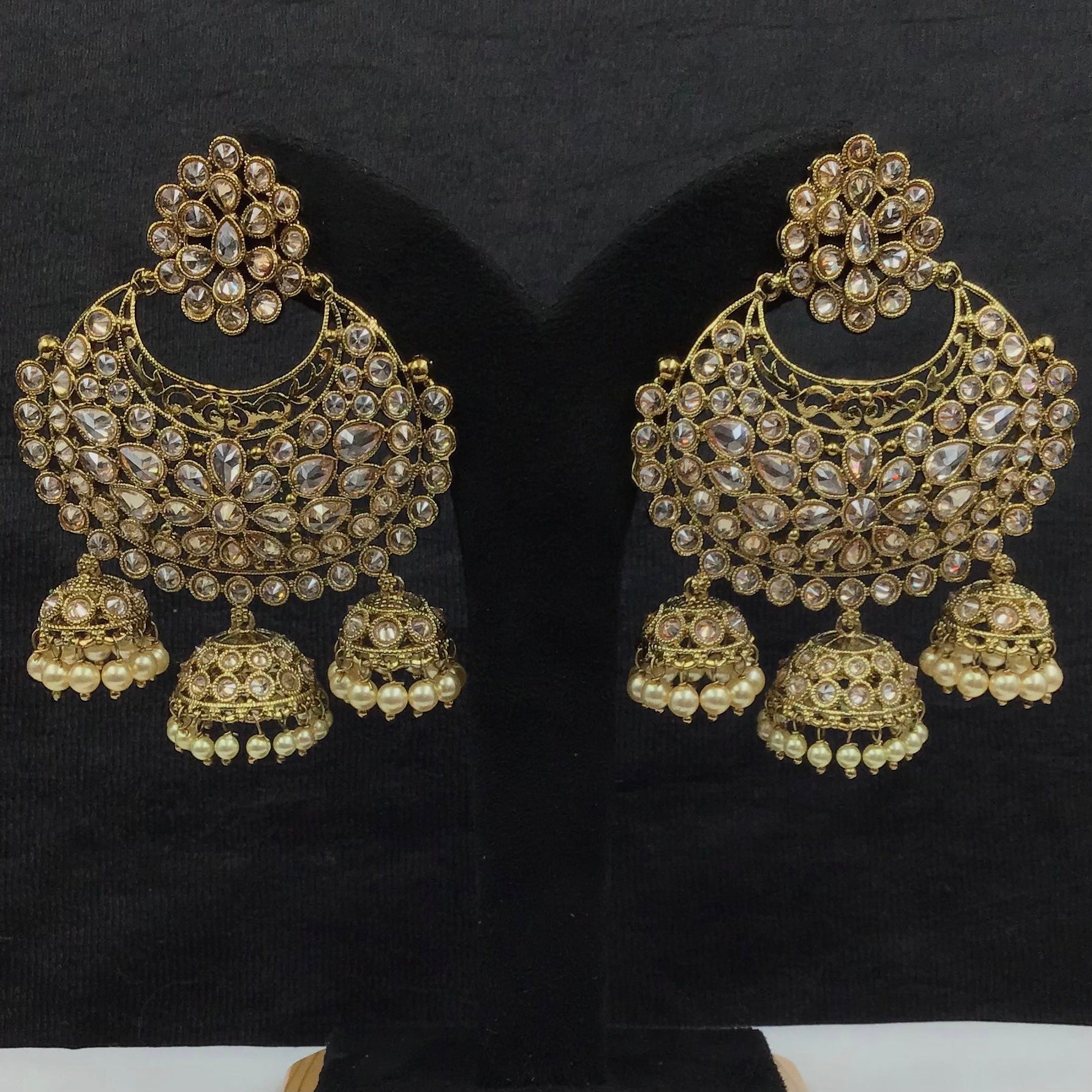 Chandbali Antique Earring 9232-100 - Dazzles Jewellery
