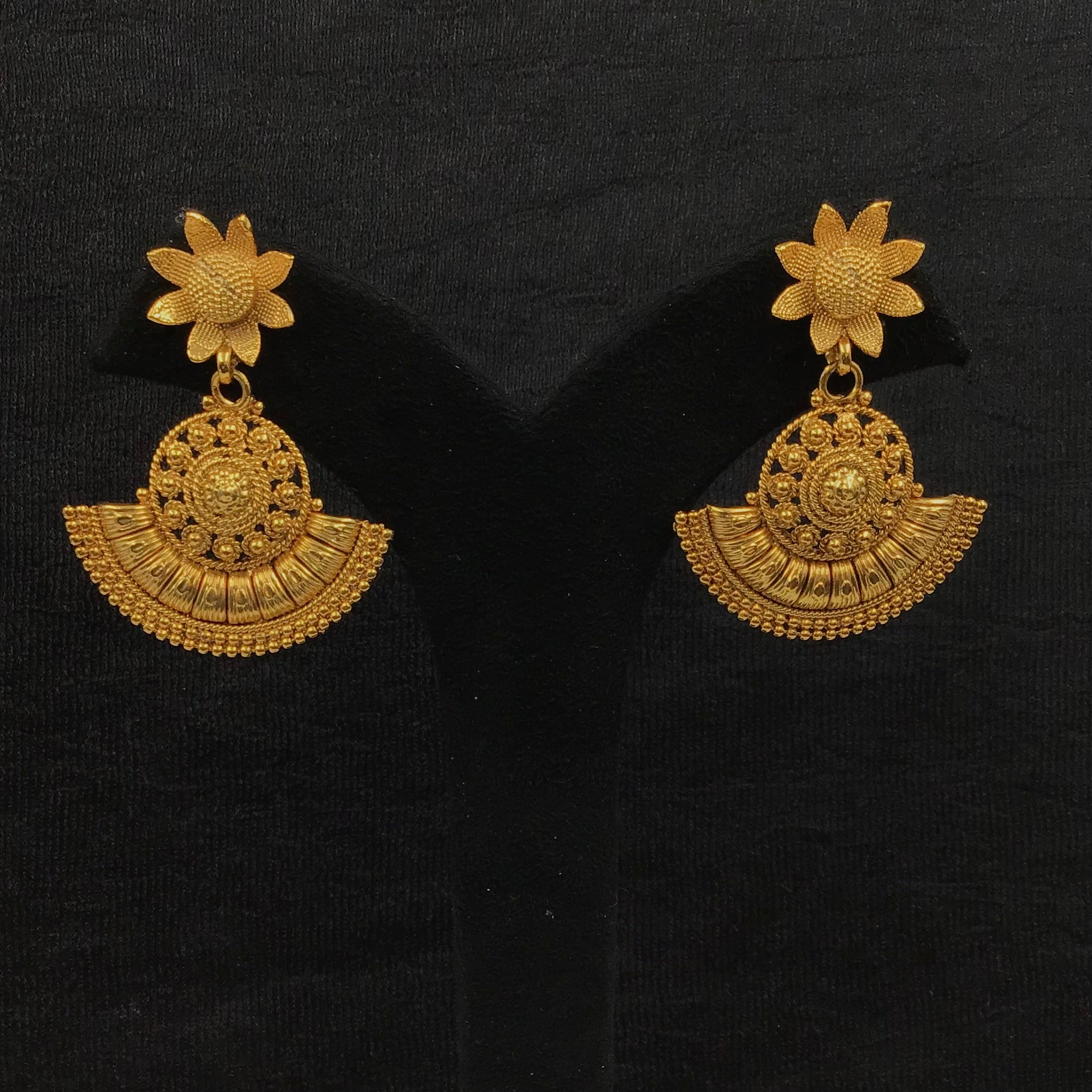 Gold Look Earring 18014-5196 - Dazzles Jewellery