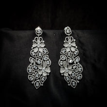 Designer Flower motif Zircon/AD Earring 17691-4873 - Dazzles Jewellery