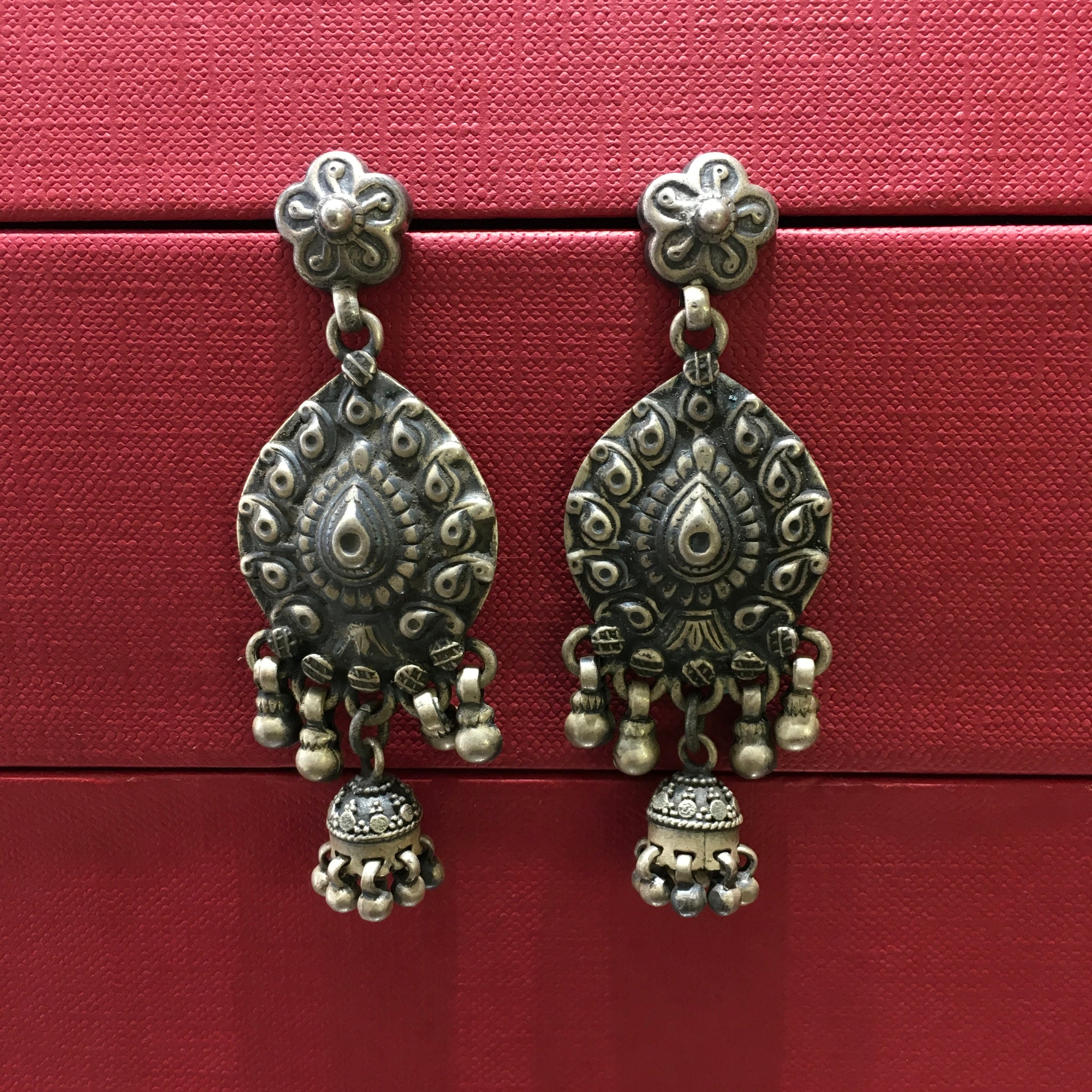 Black Silver Earring - Dazzles Jewellery