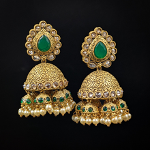 Antique Gold Plated Jhumki Earring 16510-3657 - Dazzles Jewellery