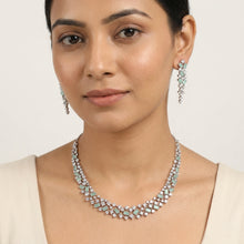 Round Neck Zircon/AD Necklace Set 19359-69
