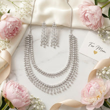 Round Neck Zircon/AD Necklace Set 19733-31