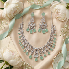 Round Neck Zircon/AD Necklace Set 4147-69