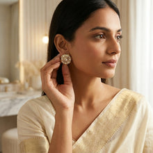 Moissanite Tops/Studs Kundan Earring 19111-87