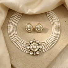 Moissanite Choker Kundan Necklace Set 20001-87