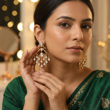 Moissanite Danglers Kundan Earring 19116-87