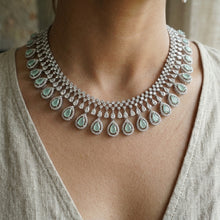 Round Neck Zircon/AD Necklace Set 6197-08