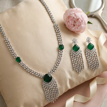 Manish Malhotra Inspired Round Neck Zircon/AD Necklace Set 11897-69