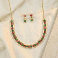 Round Neck Jadau Necklace Set 11541-65
