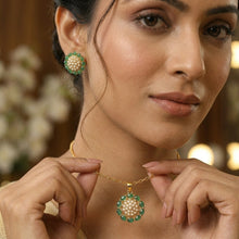 Green Jadau Pendant Set  8001-1792
