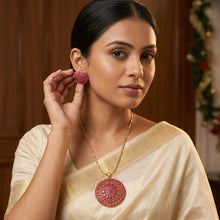 Ruby Jadau Pendant Set 9938-5111