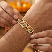 Kundan Meenakari Men's Rakhi Hand Made In India 20070-100