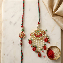 Kundan Meenakari Rakhi Lumba Set Hand Made In India 20053-100
