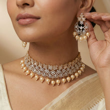 Rose Gold Zircon/AD Choker Set