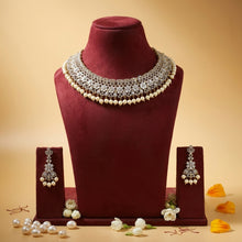 Gold Zircon/AD Necklace Set11568-7680