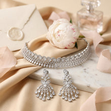 Choker Zircon/AD Necklace Set 4137-69