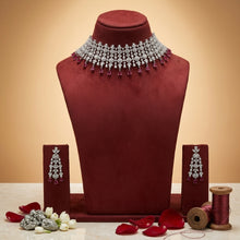 Silver Polish Zircon/AD Necklace Set 6763-69