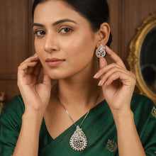 Gold Plated Zircon/AD Pendant Set 2539-6604