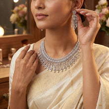 Round Neck Bridal Set Zircon/AD Necklace Set 20224-08