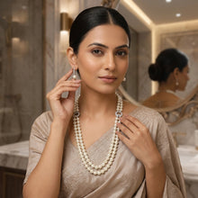 Round Neck Pearl Necklace Set 20294-31