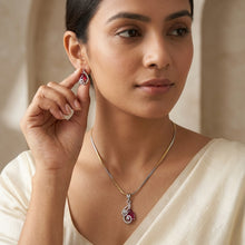 Light Zircon/AD Pendant Set 20148-08