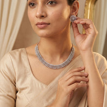 Round Neck Zircon/AD Necklace Set 20225-08