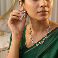 Round Neck Pearl Zircon/AD Necklace Set 20216-08
