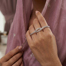 Zircon/AD Tripple Finger Ring 20203-08