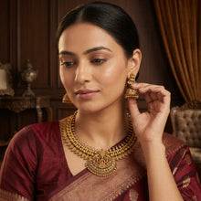 Champagne Temple Necklace Set 7375-0822
