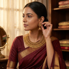 Round Neck Gold Look Necklace Set 3657-28