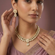 Round Neck Kundan Necklace Set 19043-27