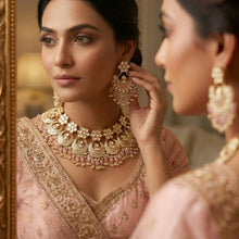 Round Neck Kundan Necklace Set 12202-28