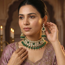 Green Kundan Choker Set 13964-1055