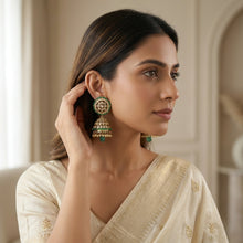Green Antique Earrings 7652-1249
