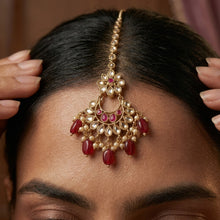 Antique Gold Polish Maang Tikka 6268-100