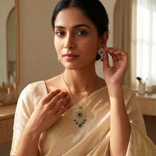 Stylish Zircon/AD Pendant Set 20467-31