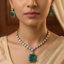 Manish Malhotra Inspired Moissanite Round Neck Kundan Necklace Set 17602-42