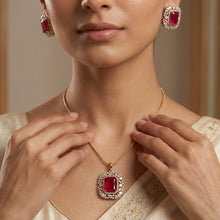 Stylish Zircon/AD Pendant Set 20466-31