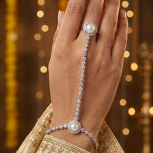 Silver Plated Zircon/AD Hathphool 10831-6537