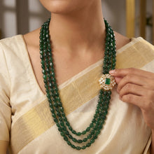 Three Line Pearl Necklace Set 20487-80