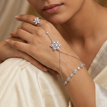 Silver Plated Zircon/AD Hathphool 10824-6530