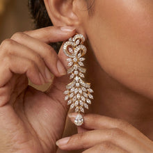 Gold Zircon/AD Earring
