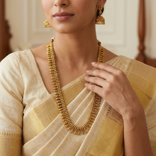 Long Neck Temple Necklace Set 3640-28