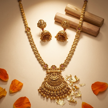 Long Neck Temple Necklace Set 18459-28