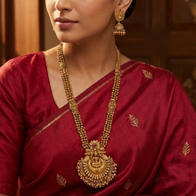 Long Neck Temple Necklace Set 18143-1