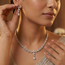 Round Neck Zircon/AD Necklace Set 3151-11