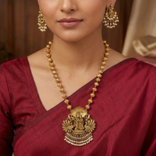 Long Neck Temple Necklace Set 6384-28