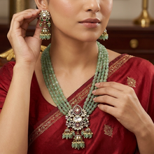 Long Neck Kundan Necklace Set 19814-95